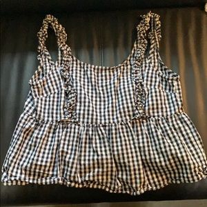 black and white tank top